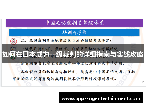 如何在日本成为一级裁判的详细指南与实战攻略